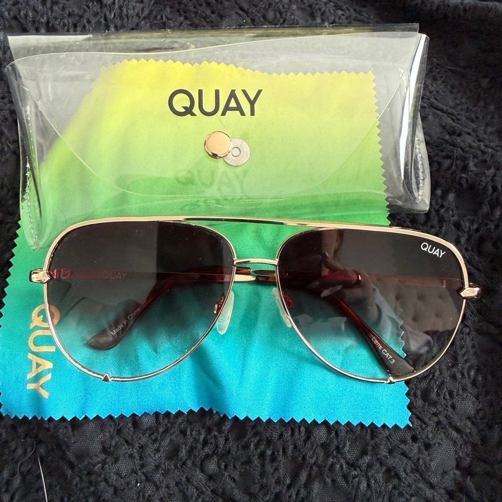Quay Australia Gold Frame Sunglasses
